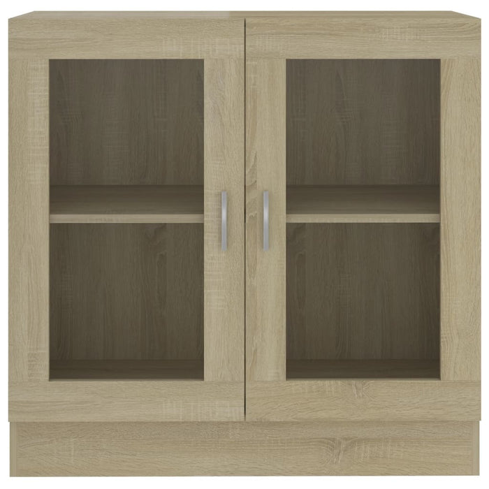 Vitrine Cabinet Sonoma Oak 32.5"x12"x31.5" Chipboard