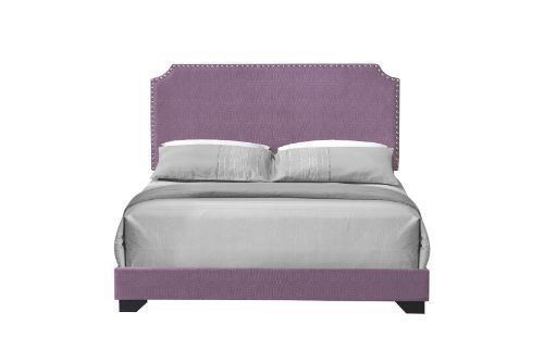 Haemon Queen Bed - Light Purple Fabric