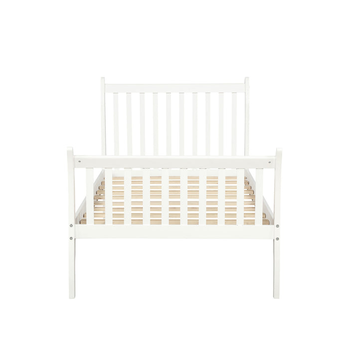 New Space Platform Twin Bed Frame Mattress Foundation with Wood Slat Support