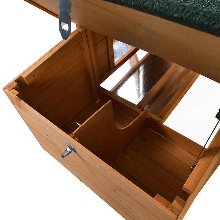 Natural Gray Large Outdoor Wooden Chicken Coop Rabbit Hutch