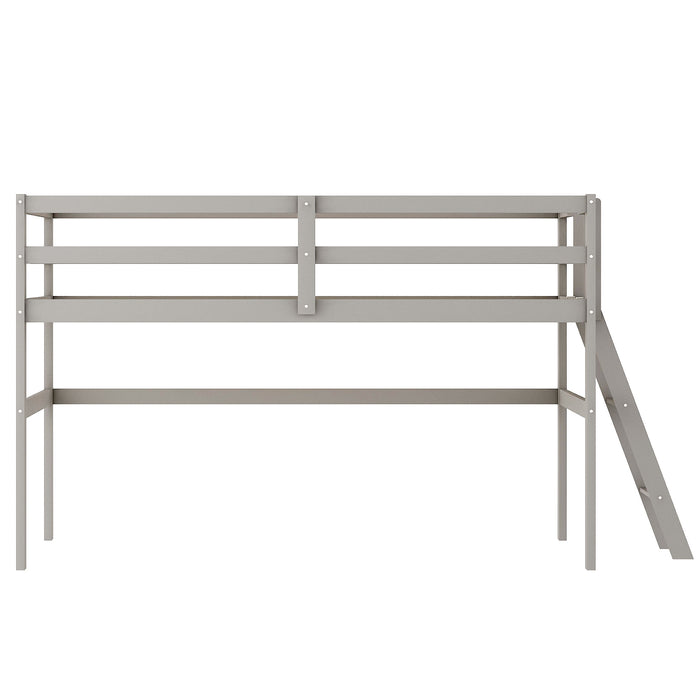 Twin Size Low Loft Bed with Ladder