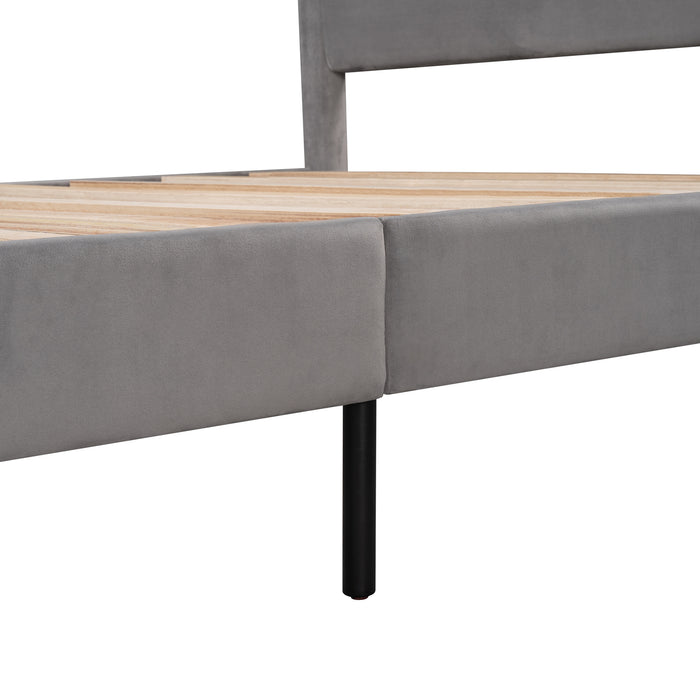 New Space Queen Size Storage Bed Upholstered Platform Bed with a Cushioned Ottoman