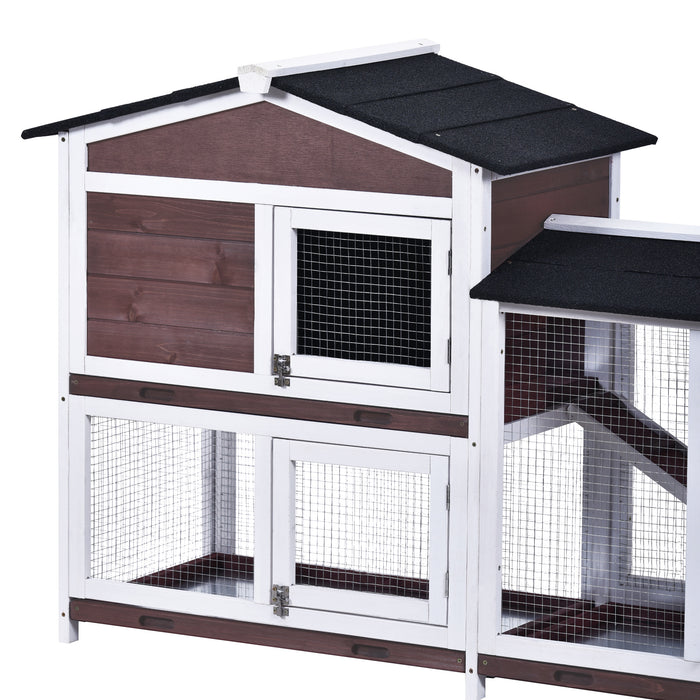 Pet Rabbit Hutch Wooden House Chicken Coop for Small Animals