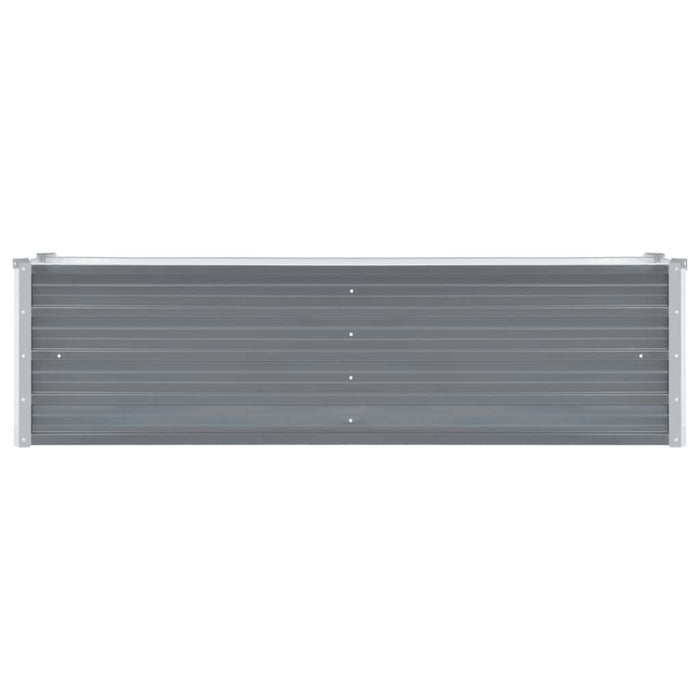 Garden Raised Bed Galvanized Steel 63"x15.7"x17.7" Gray
