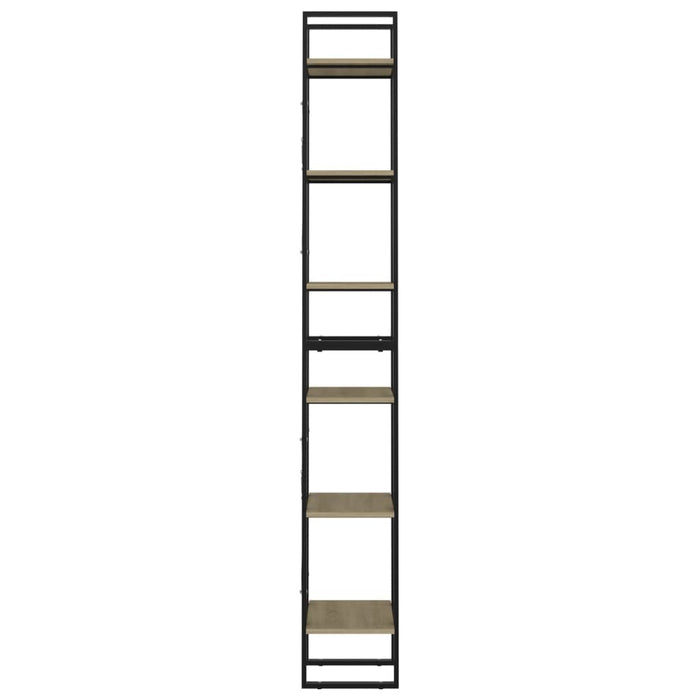 6-Tier Book Cabinet Sonoma Oak 15.7"x11.8"x82.7" Chipboard