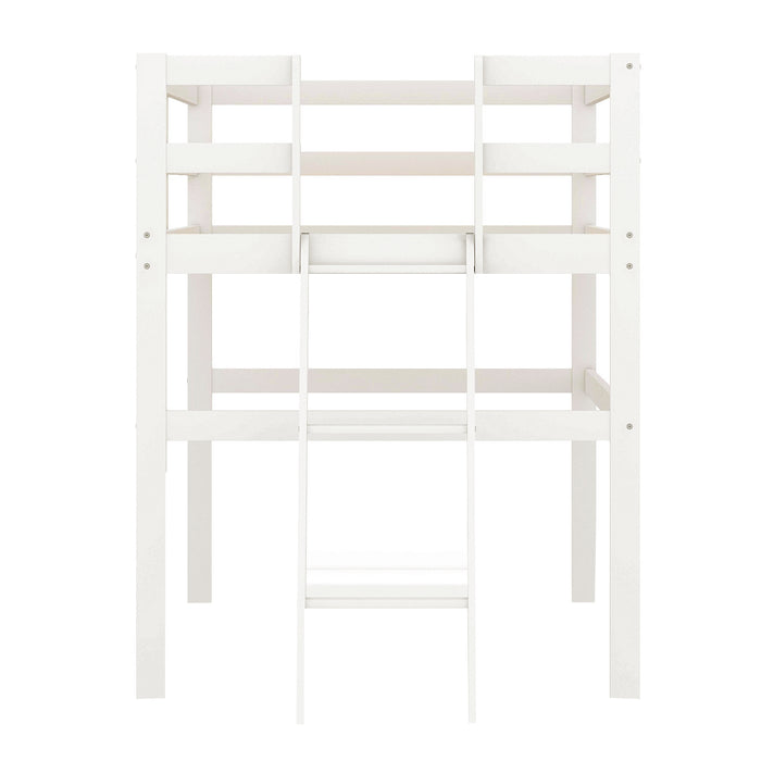 Twin Size Low Loft Bed with Ladder