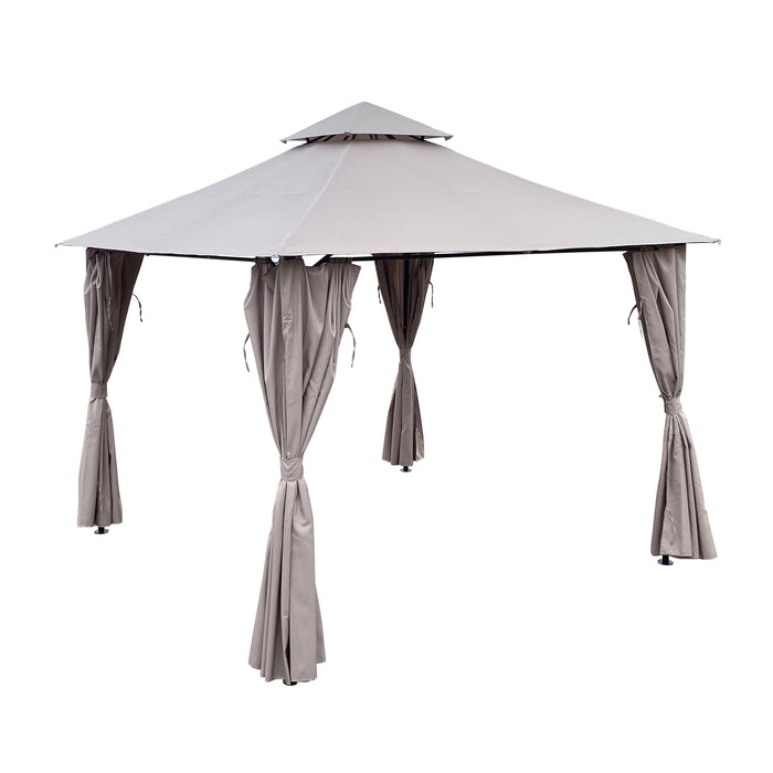 Pergolas Outdoor Shading Gazebo Tent With Curtains
