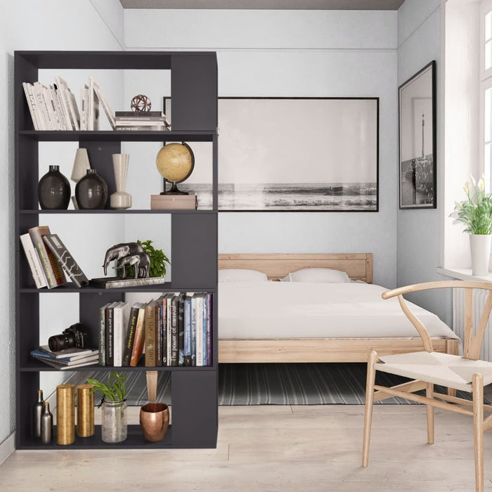 Book Cabinet/Room Divider Gray 31.5"x9.4"x62.6" Chipboard