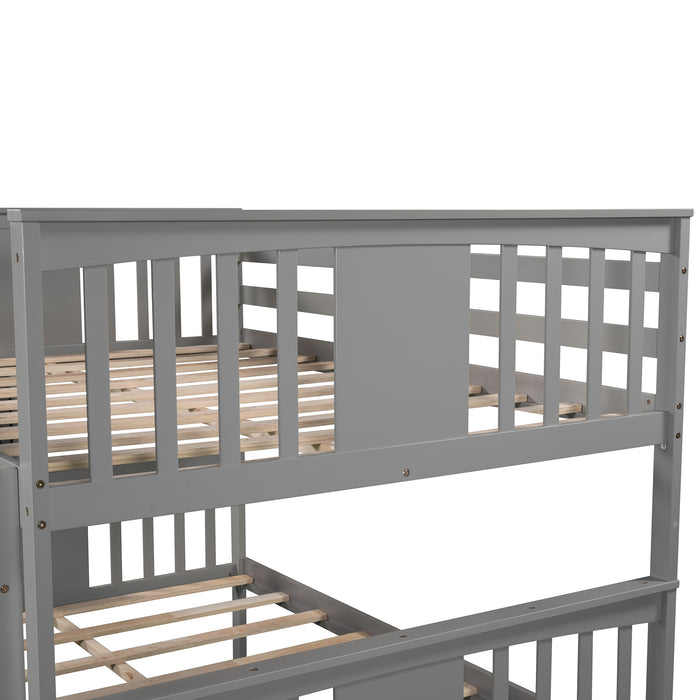 Simple Living Full over Full Bunk Bed with Twin Size Trundle