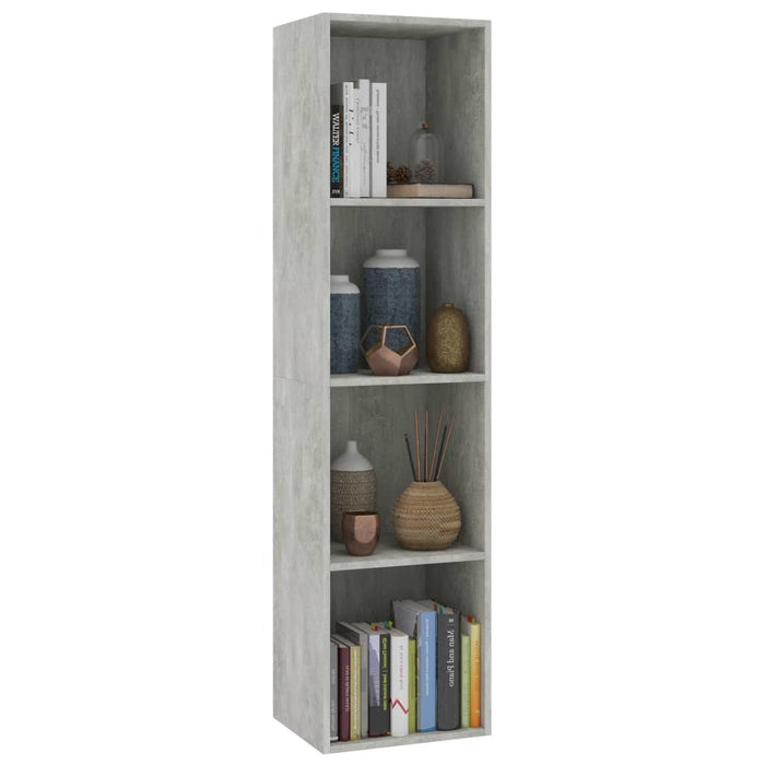 Book Cabinet/TV Cabinet Concrete Gray 14.2"x11.8"x56.3" Chipboard