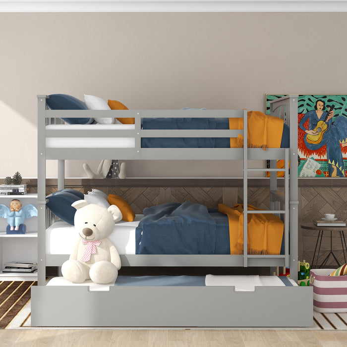 Simple Living Full over Full Bunk Bed with Twin Size Trundle