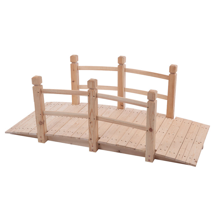 Classic Wooden Arch Garden Bridge