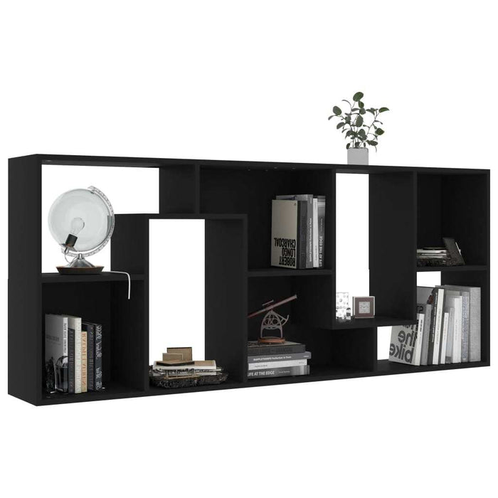 Book Cabinet Black 26.4"x9.4"x63.4"