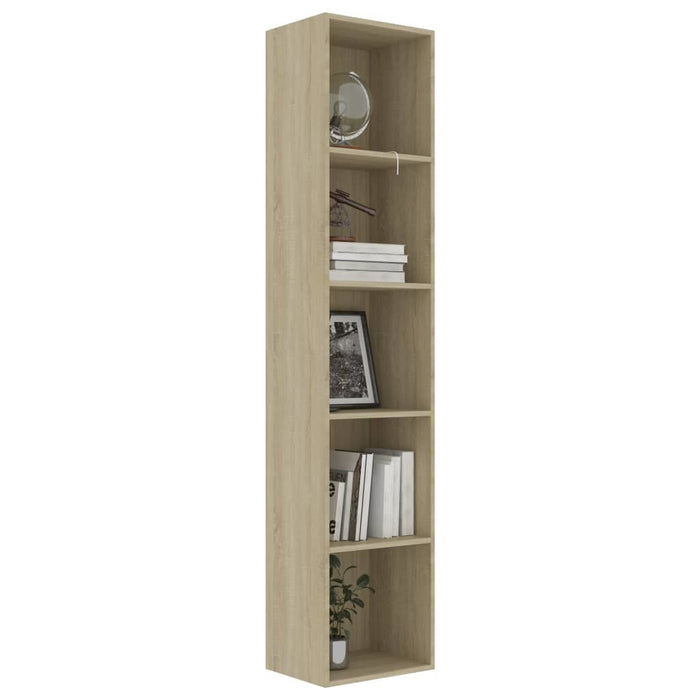 Book Cabinet Sonoma Oak 15.7"x11.8"x74.4" Chipboard
