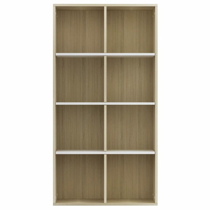 Book Cabinet/Sideboard White and Sonoma Oak 26"x11.8"x51.2"