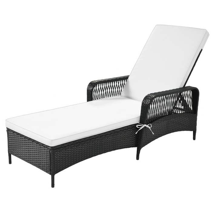 Outdoor patio pool PE rattan wicker chair wicker sun lounger