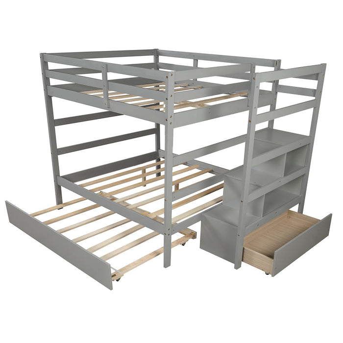 Simple Living Full over Full Bunk Bed with Twin Size Trundle
