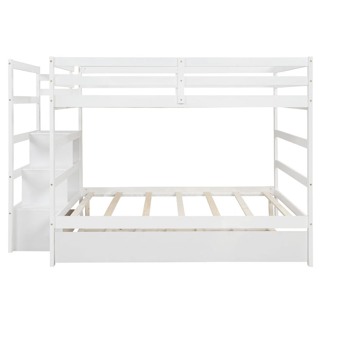 Simple Living Full over Full Bunk Bed with Twin Size Trundle