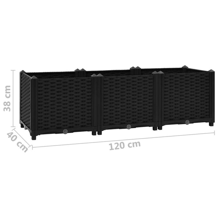 Raised Bed 47.2"x15.7"x15" Polypropylene