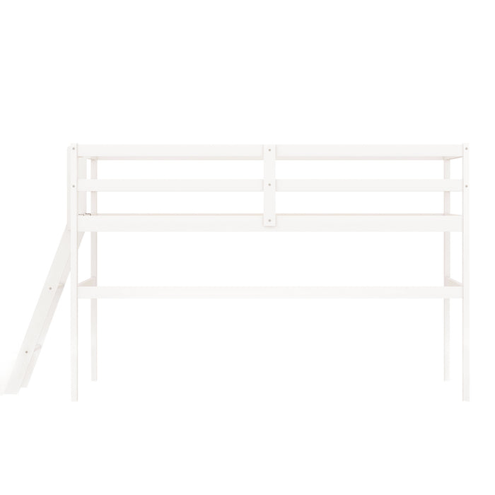 Twin Size Low Loft Bed with Ladder
