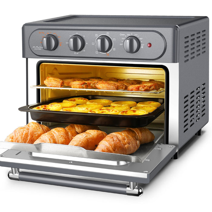 WEESTA 7-in-1 Convection Oven Countertop, 24QT Large Air Fryer with Accessories & E-Recipes