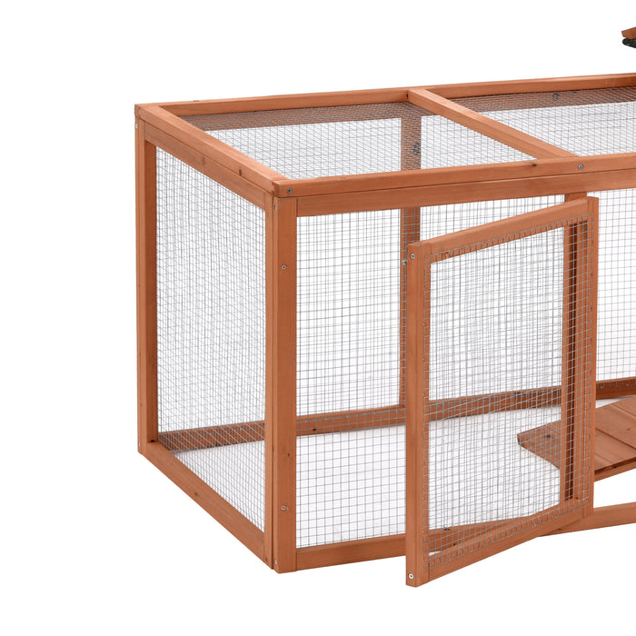 Large Outdoor Wooden Chicken Coop Poultry Cage Rabbit Hutch