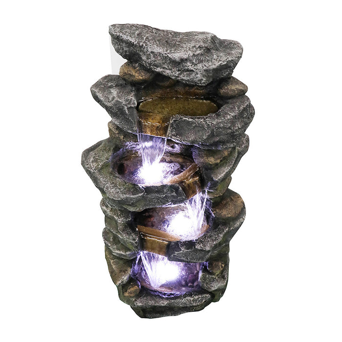 Outdoor Fountain Poly-resin Rock Water Fountain