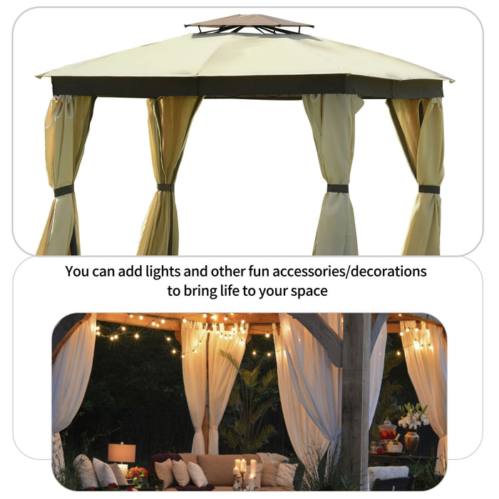 Habao Powder Coat Outdoor Canopy Soft Top Party Gazebo