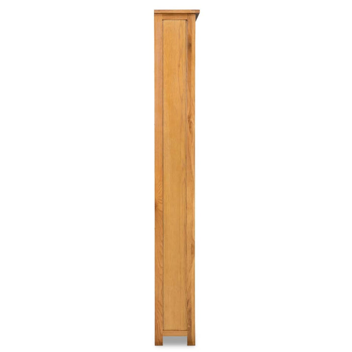 6-Tier Bookcase 31.5"x8.9"x70.9" Solid Oak Wood