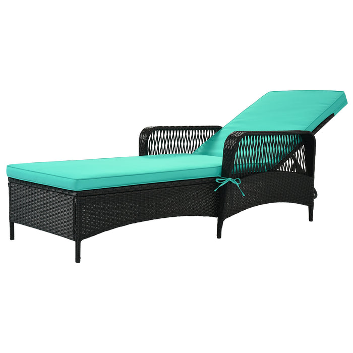Outdoor patio pool PE rattan wicker chair wicker sun lounger