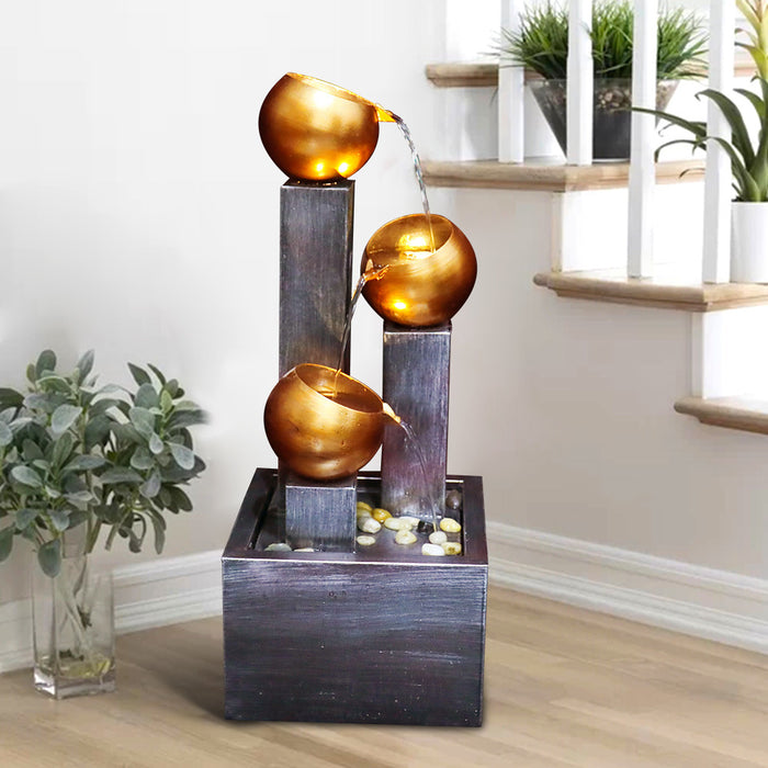 3 Tier Metal Floor Indoor/outdoor Water Fountain