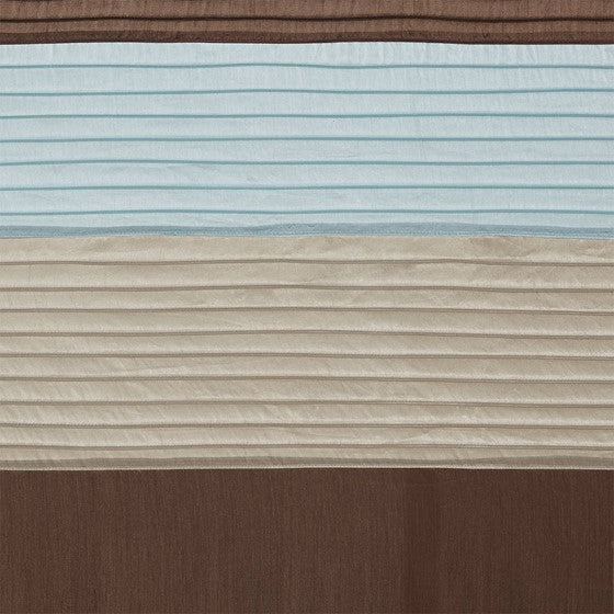 Amherst Faux Silk Shower Curtain (Blue)