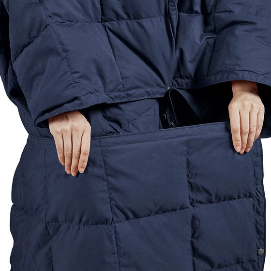 Hadly Goose Feather and Down Wearable Throw (Indigo)