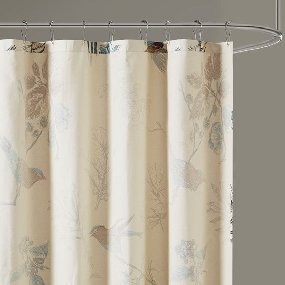Quincy Printed Cotton Shower Curtain (Low Stock)