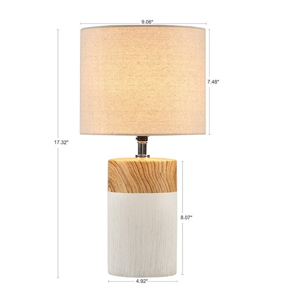Nicolo Textured Ceramic Table Lamp (White)