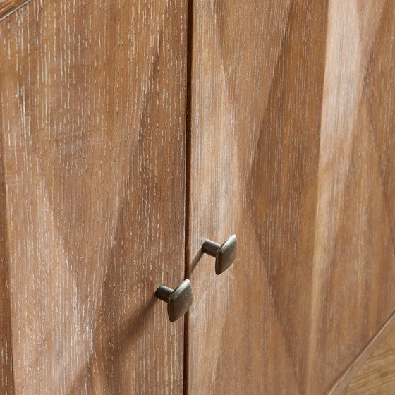 Adeline 2 Door Brown Accent Cabinet