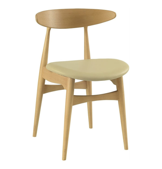 Tricia Dining Chair - Oak & Cream