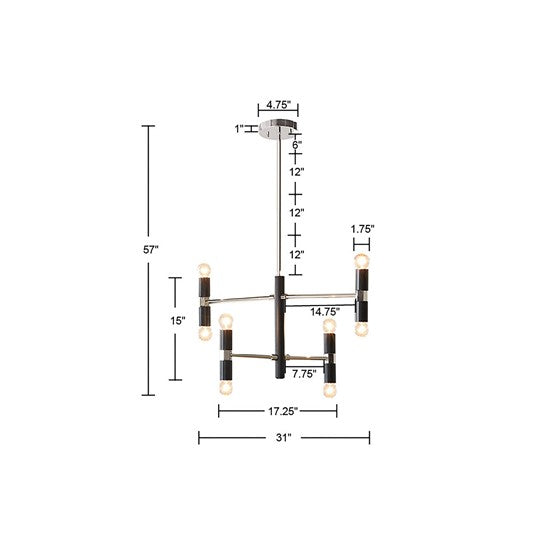 Gardham 8-Light Sputnik Sphere Chandelier