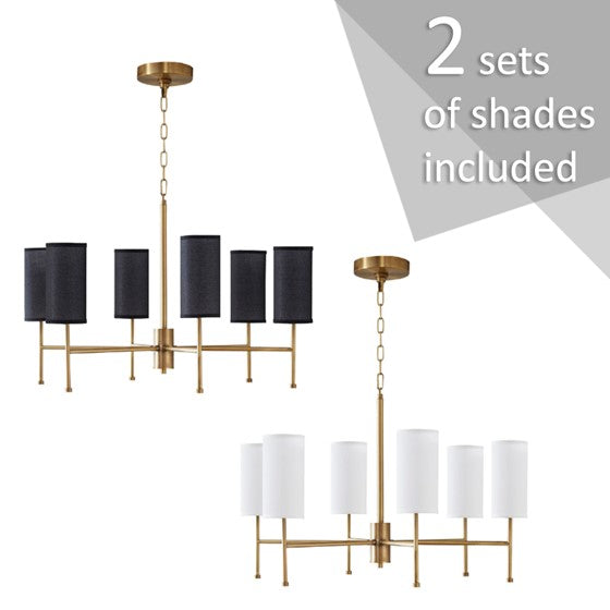 Maria 6-Light Chandelier with Interchangeable Shades (Low Stock)