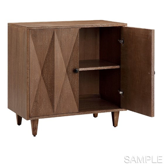Adeline 2 Door Brown Accent Cabinet