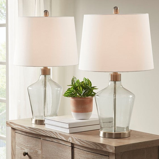 Harmony Angular Glass Table Lamp Set of 2