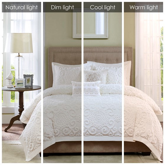 Suzanna Cotton Comforter Mini Set (Ivory)