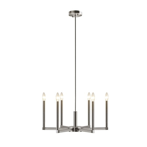 Renzetti 6-Light Contemporary Candelabra Styled Chandelier