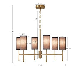Maria 6-Light Chandelier with Interchangeable Shades (Low Stock)