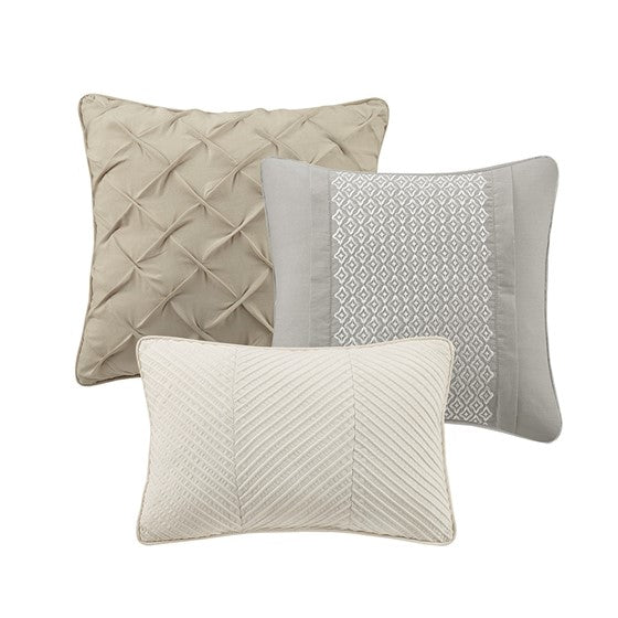 Beacon 7 Piece Textured Cotton Blend Comforter Set
