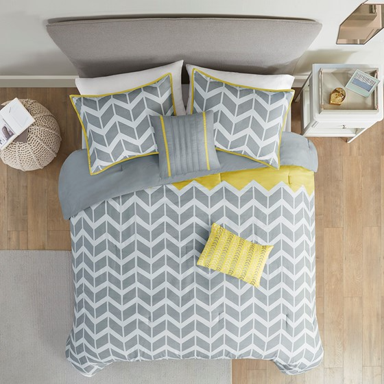 Nadia Comforter Set (Yellow)