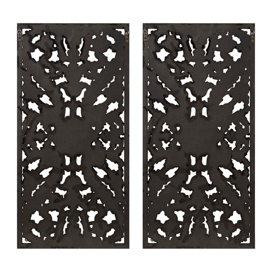 Bronze Botanical Panel Carved Wall Decor 2 Piece Set (ETA 03/08/2023)