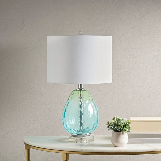 Borel Ombre Glass Table Lamp (Blue)