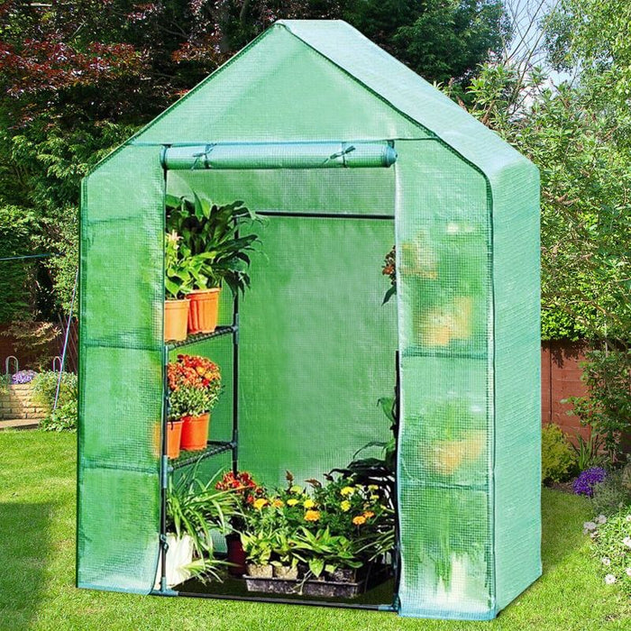Portable Mini Outdoor Walk-in 4 Shelves Greenhouse