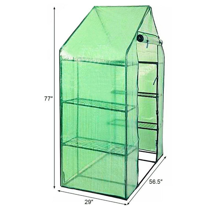 Portable Mini Outdoor Walk-in 4 Shelves Greenhouse